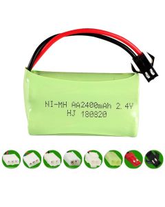 2.4V Ni-MH AA 2400mAh Rechargeable Battery Pack, Compatible with RC boat, RC Car, Electric Toys, Lighting, Model Car