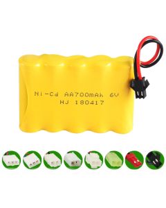 6.0V  Ni-CD AA 700mAh Rechargeable Battery Pack, Compatible with RC boat, RC Car, Electric Toys, Lighting, Model Car