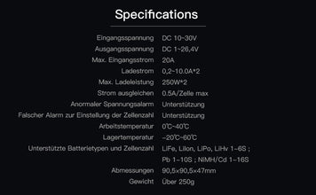 P10 400W 16A ISDT Lipo Akku Batterie Balance Ladegerät DC 250WX2 Dual für Rc Modelle 1-6S Li-ion Life NiCd NiMH LiHV PB