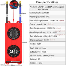 Daly smart bms Lifepo4 Li-ion 16S 48V 60V 100A with bluetooth 33 65 184