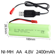 4,8V 2400mAh AA NiMH Ni-Mh Akkupack mit USB Ladegerät für ferngesteuertes Spielzeug