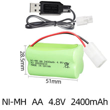 4,8V 2400mAh AA NiMH Ni-Mh Akkupack mit USB Ladegerät für ferngesteuertes Spielzeug