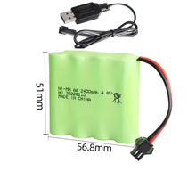 4,8V 2400mAh AA NiMH Ni-Mh Akkupack mit USB Ladegerät für ferngesteuertes Spielzeug