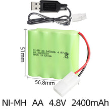 4,8V 2400mAh AA NiMH Ni-Mh Akkupack mit USB Ladegerät für ferngesteuertes Spielzeug