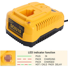 7.2V-18V Akku-Ladegerät DC9310 kompatibel mit Dewalt 18V 14.4V 12V 9.6V 7.2V NiCad & NiMh Akku DC9096 DC9098 DC9099