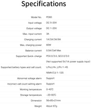 ISDT PD60 60W 6A Lipo Akku Ladegerät Balance Entlader für 1-4S LiPo Life Lilon LiHv Pb NiMH RC Akku Batterien