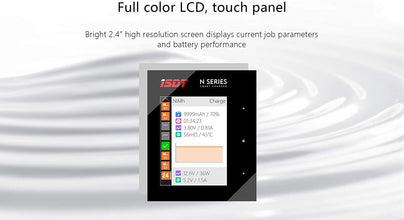 ISDT N8 Batterieladegerät Akku Ladegerät LCD-Display Schnellladegerät für 8 Akkus NI-MH NI-Cd AA AAA Li-lon LiFePO4 Akku