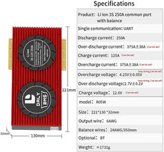 Daly smart bms Lion 3S 250a  bluetooth BMS  boardithium battery protection Board 32130221