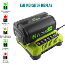 40-Volt-Lithium-Ionen-Ladegerät OP401 Kompatibel mit 40-V-Akku OP4026 OP40201 OP4040 OP40401 OP4050 OP4050A OP40501 OP40601