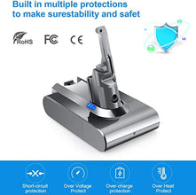 21.6V 4500mAh Li-Ionen Ersatzakku für Dyson V8 SV10 Akku Staubsauger V8 Absolute, V8 Animal, V8 Fluffy, V8 Motorhead Batterie
