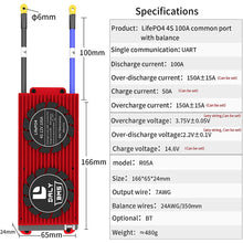 Daly smart bms Lifepo 4S 12V 100A FAN  bluetooth BMS board ithium battery protection Board 3365184