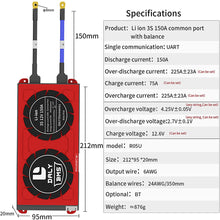 Daly BMS Li-Ion BMS 3S 12V 150A separate Lithium batterie