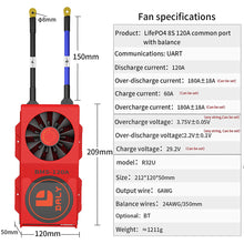 Daly smart bms Lifepo4 8S 24V 120A fan  bluetooth BMS board 50 120 209