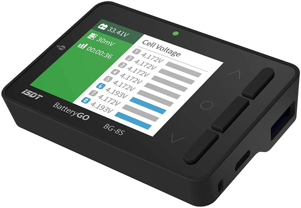 ISDT BG-8S BattGo Batterieanzeige Batterietester Akkutester Batterieprüfergerät für LiPo Life Li-ion NiMH Nicd