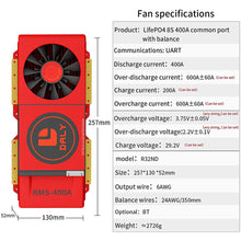 Daly smart bms Lifepo4 8S 24V 400A with Fan bluetooth 52 130 257