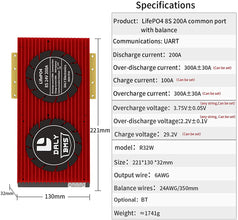 Daly smart bms Lifepo4 8S 24V 200A  bluetooth BMS board 32130221