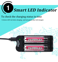 3,7 V 4,2 V schnelles intelligentes Batterieladegerät 2 Steckplätze Ladegerät für 18650 21700 26650 16430 wiederaufladbare Batterien