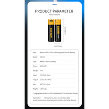 2 × 1,5 V 3500 mWh Li-Ion-Akku AA-Größe Double A Micro-USB-Akku