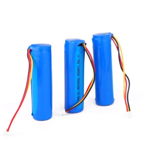 3 Stück 14500 500 mAh 3,7 V Li-Ion-Akku NTC dreiadrig