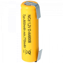 Flacher Nickel-Cadmium-Akku Mignon 1,2V 800mAh AA mit U-förmiger Lötfahne