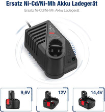 Verbessertes Ladegerät 7.2V - 18V Akku GSR7.2 GSR9.6 GSR12 GSR14.4 BAT038 BAT048