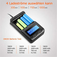 18650 Ladegerät Batterieladegerät 4 Schächte LCD Display USB Geräte für wiederaufladbare Batterien Li-ion NI-MH NI-Cd A AA AAA