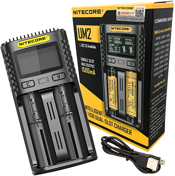 NITECORE UM2 Universal-Ladegerät UMS2 1500mA USB Erwachsene Unisex Schwarz L 152 x B 73 x H: 40