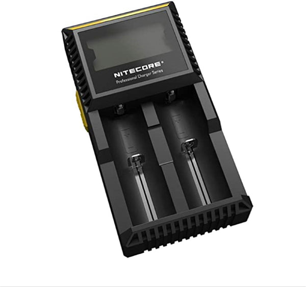 NITECORE D2EU  Universalladegerät für Li-Ion, Ni-MH, Ni-CD und LiFePO4 Akkus, LCD Display