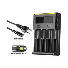 NITECORE New i4 (2016 Version) Intelligent Charger Universal Smart Ladegerät mit WINGONEER USB LED Licht