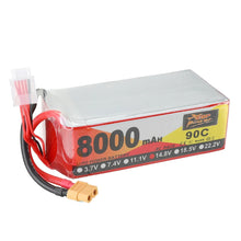 ZOP Power Lipo Batterie XT60 Stecker 14.8V 8000mAh 90C 4S  für RC Racing Drone