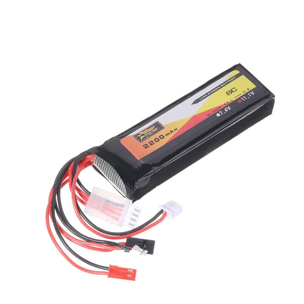 ZOP Power Lipo Batterie JR JST FUBEBA Stecker 11.1V 2200mAh 3S 8C  für Transmitter