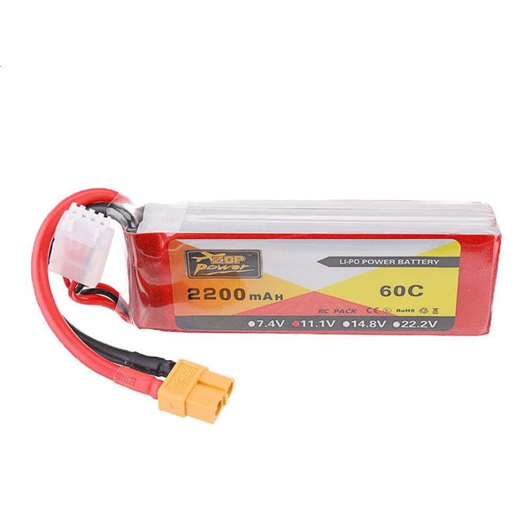 ZOP Power Lipo Batterie XT60 Stecker 11.1V 2200mAh 60C 3S  für RC Quadcopter