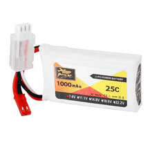 ZOP Leistung 25C Lipo Akku JST Stecker 2S  7.4V 1000mAh