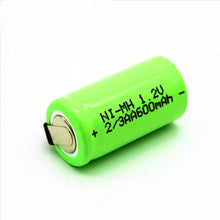 8PCS 2/3 AA Batterie 600 mAh Ni-Cd nicd 1,2 V Batterie Batterie blau