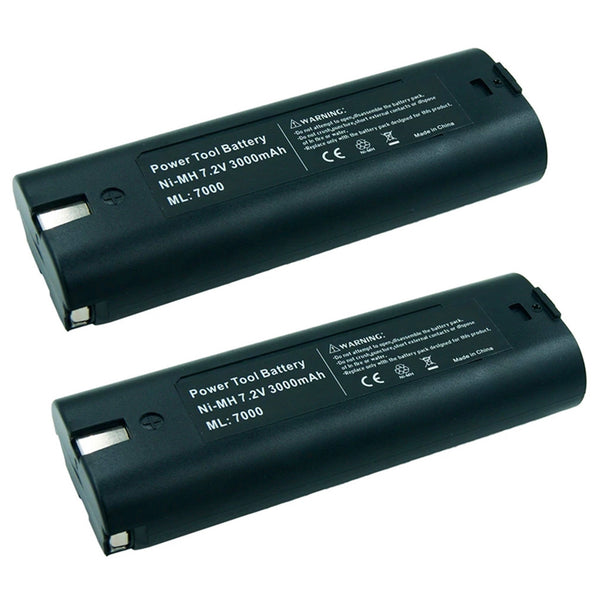 2PCS 7,2V 3000mAh Ni-Mh Ersatzakku für Makita 7000 7002 7033 191679-9 192532-2 3700D 4071D ML700 L10