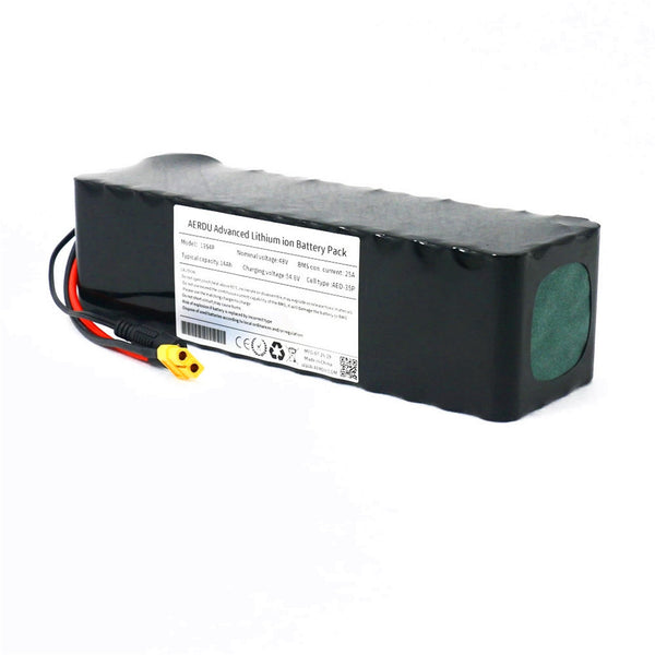 13S4P 48V 14Ah Hochleistungs-18650 Lithium-Ionen-Akku für Fahrradroller 25A BMS