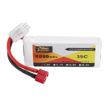 ZOP Leistung 7.4V 2200mAh 2S 35C Lipo Akku T Stecker 193386