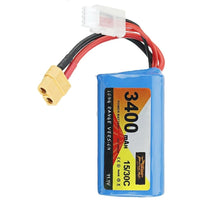 ZOP Power 11.1V 3400mAh 15C / 30C 3S LR Li-Ion Batterie XT60 Stecker für RC Racing Drone