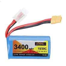 ZOP Power 11.1V 3400mAh 15C / 30C 3S LR Li-Ion Batterie XT60 Stecker für RC Racing Drone