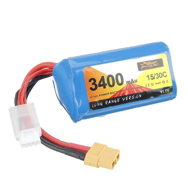 ZOP Power 11.1V 3400mAh 15C / 30C 3S LR Li-Ion Batterie XT60 Stecker für RC Racing Drone