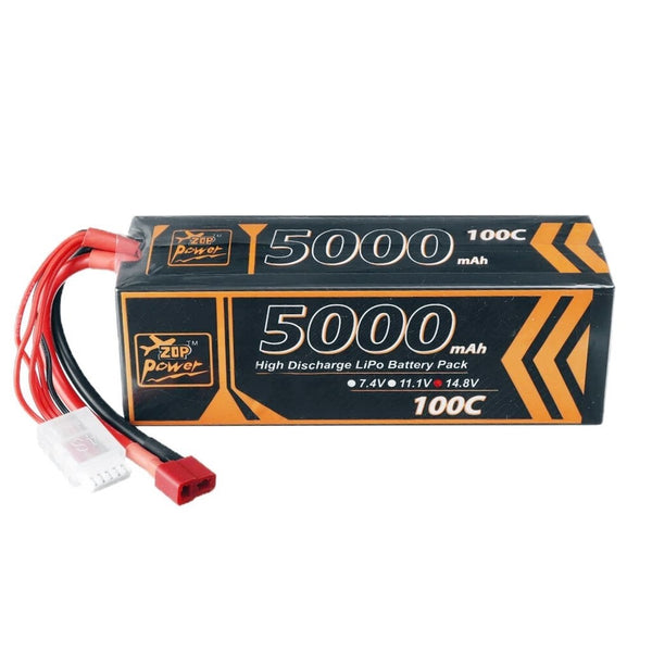 ZOP Power 14.8V 5000mAh 100C 4S Lipo Batterie T Deans Stecker für RC Car