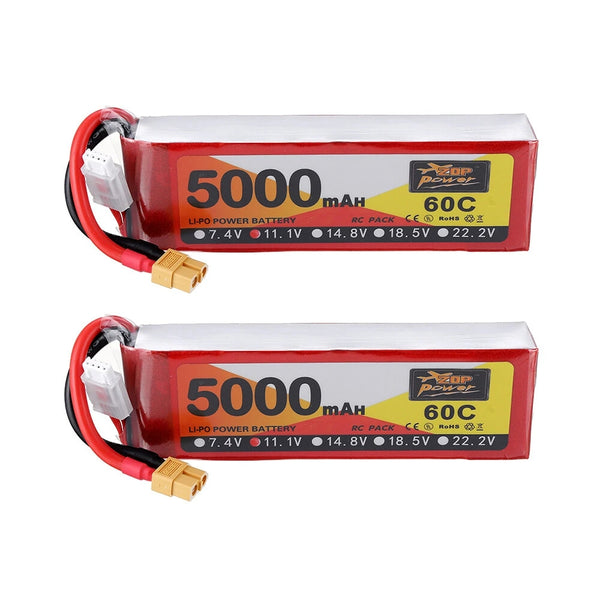 2 Stücke ZOP Power 11.1 V 5000 mAh 60C 3S Lipo Akku XT60 Stecker Für RC Auto Quadcopter 1552548