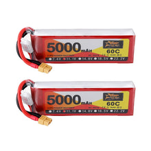 2 Stücke ZOP Power 11.1 V 5000 mAh 60C 3S Lipo Akku XT60 Stecker Für RC Auto Quadcopter 1552548