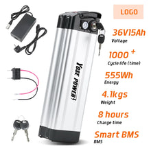 E-bike 18650 Lithium 36V 15Ah Batterie Pack mit USB  Silberfischchen Batterie für MiFa Fahrrad Phylion XH370-10J Lithium-Batterie