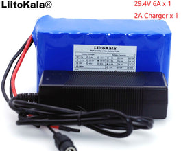 24V 25.2V 9Ah 7S3P 29,4V 9000mAh BMS Elektrofahrrad Moped Elektro Li-Ionen-Akku mit Ladegerät