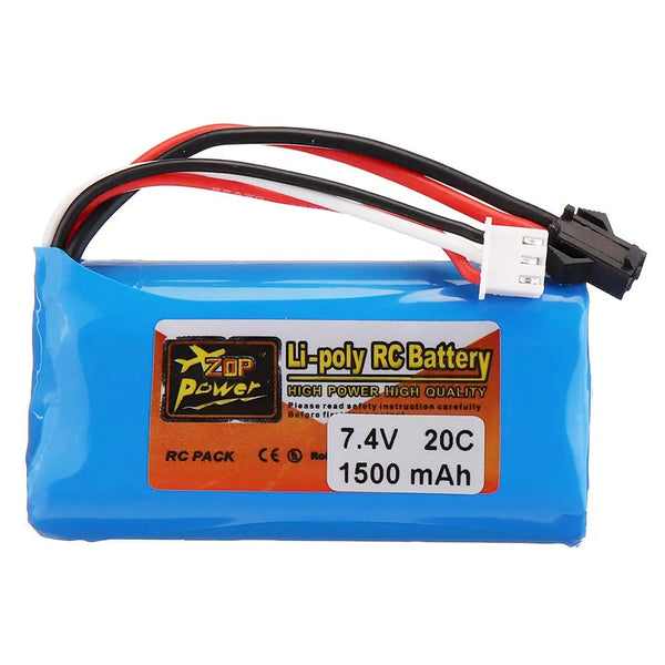 7,4 V 1500mAh Lipo Akku POWER 20C 2S SM Stecker für RC-Car