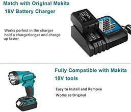 4 Stück BL1860 Ersatz für Makita Akku 18V 6.0Ah Li-ion Akku BL1850B BL1850 BL1860B BL1840