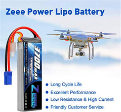 2 Packungen Zeee 4S Lipo Akku 14,8V 5200mah 60C RC Lipo Batterien mit EC5 Stecker Hubschrauber RC Boot RC Auto