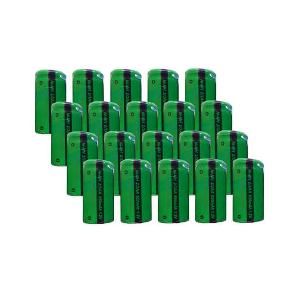 20PC 2/3AA 650mah 1,2 V Nimh batterien 2/3 aa batterie flache top für löten Rasieren rasiermesser solar licht