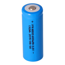 18500 600mAh 3,2V LiFePo4 Akku, beachte Abmessungen ca. 49,95x18,15mm Taste